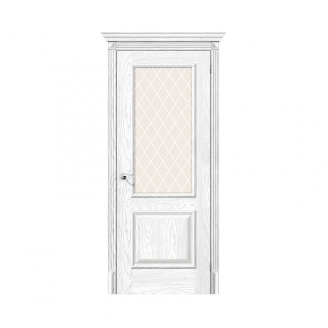 Дверь межкомнатная El'Porta Эко Classico 13 (Silver Ash / White Crystal)