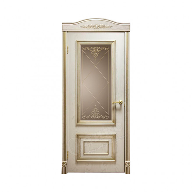 Дверь межкомнатная Оникс Мадрид (Патина, золото)