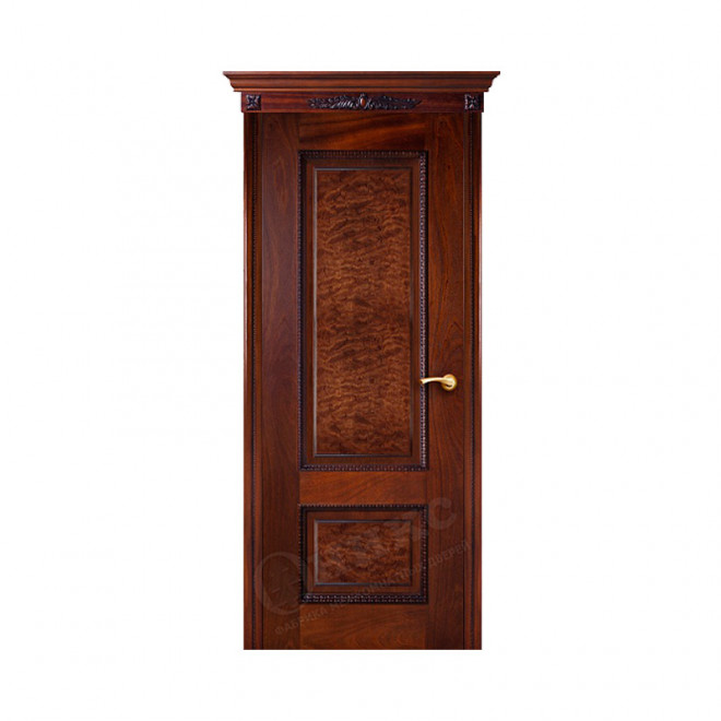 Дверь межкомнатная Оникс Марсель с декором (Красное дерево с черной патиной)