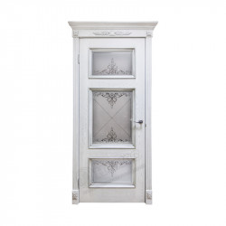 Дверь межкомнатная Оникс Прованс (Патина, серебро)