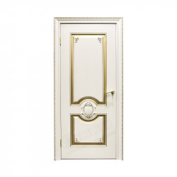 Дверь межкомнатная Оникс Рада фреза (Эмаль слоновая кость, золото)
