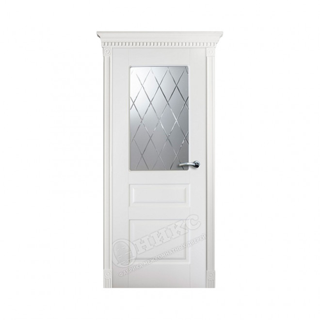 Дверь межкомнатная Оникс Версаль с фрезой (Эмаль белая)